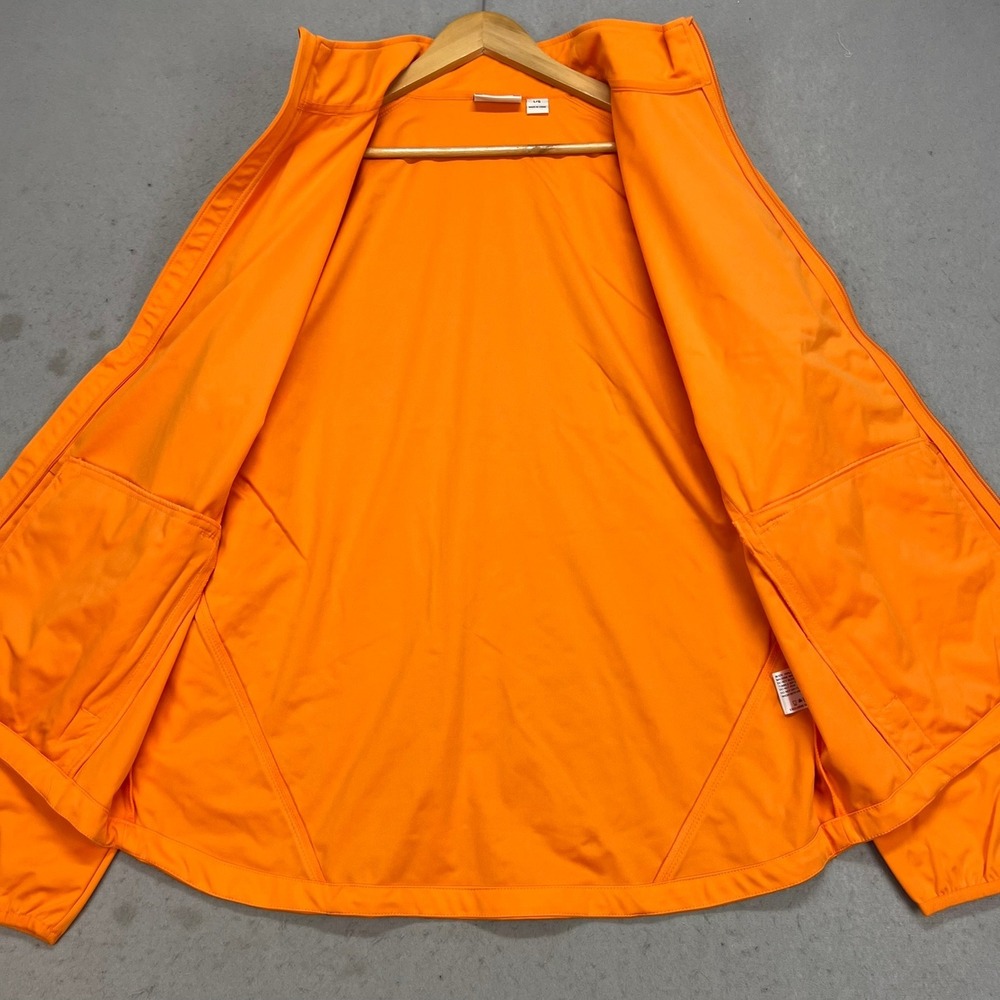 Clique Softshell Jacket Mens Large Orange Full Zip Reflective Piping NWT - Picture 4 of 8
